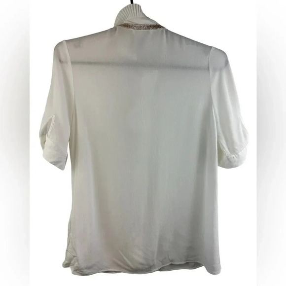 CHLOÉ KIDS RUFFLE-COLLAR BLOUSE WHITE Sz 14 - Picture 5 of 16